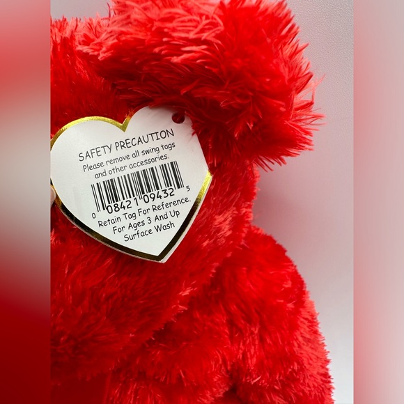 Ty Beanie Baby Buddy, Sizzle the Bear 2001 Retired W/Tags 13" Red Bear (READ) - Picture 5 of 9